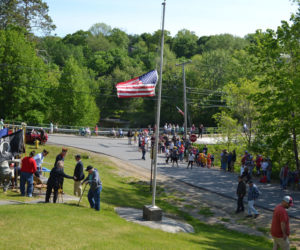 The Waldoboro Memorial Day parade leads to a commemoration held in Memorial Park in Waldoboro on Monday, May 29. (Johnathan Riley photo)