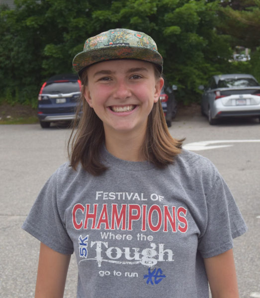 At one time the youngest girl to through-hike the Appalachian Trail, Dresden resident Maddy Kallin continues to stay active as a member of Lincoln Academy's cross country and indoor and outdoor track teams. (Dylan Burmeister photo)