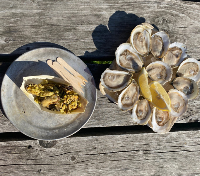 Brother Shuckers' oysters and mussels. The Brother Shuckers food truck will be at Oxbow Brewing Co.'s Newcastle location from noon to 8 p.m. on Thursdays and Saturdays this summer. (Frida Hennig photo)