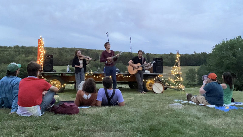 A previous music performance at Pumpkin Vine Family Farm in Somerville. Matt Consul and Katherine Liccardo will perform this year's Music and the Spheres event on Saturday, July 29. (Photo courtesy Pumpkin Vine Family Farm)