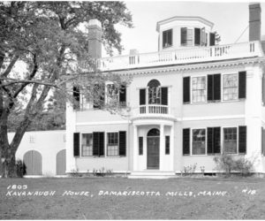 The Kavanagh House in Damariscotta Mills, built in 1803, is the subject of a talk by its new owner Steve Williams on July 12. (Photo courtesy Dinsmore-Flye collection)