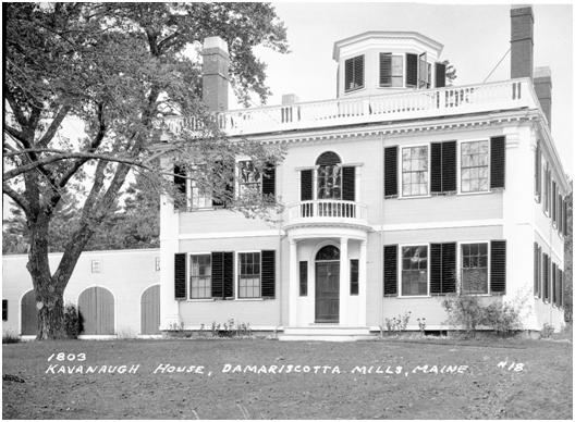 The Kavanagh House in Damariscotta Mills, built in 1803, is the subject of a talk by its new owner Steve Williams on July 12. (Photo courtesy Dinsmore-Flye collection)