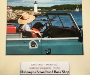 The Yankee Magazine award plaque recognizing Skidompha Secondhand Book Shop (Courtesy photo)