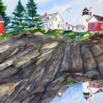 Horst and Spencer at the Pemaquid Art Gallery