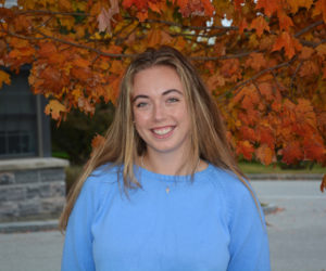 Caitlin Cass began playing tennis at the CLC YMCA when she was 6 years old and is now on the girls tennis team at Connecticut College. A Lincoln Academy graduate, Cass recently spent her summer teaching tennis at Christmas Cove in South Bristol. (Photo courtesy Ken Abrahams)