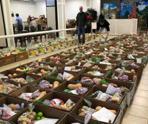 Thanksgiving basket initiative preparation at the Ecumenical Food Pantry (Courtesy photo)