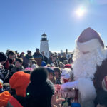 Red, White, and In Flight: Santa’s Helicopter Arrival to Pemaquid Point