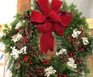 The Bremen Library will again be hosting its popular wreath sale fundraiser this year on Saturday, Nov. 25 and Sunday, Nov. 26 at the Bremen Town House on Route 32 next to the Bremen fire station. (Photo courtesy Mary Voskian)