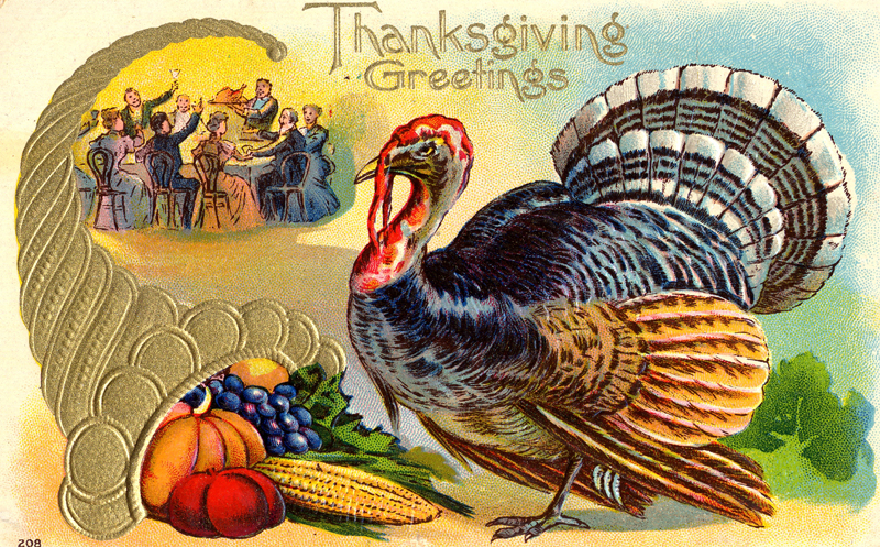 A postcard reading Â“Thanksgiving Greetings,Â” dated Nov. 20, 1920. (Photo courtesy Calvin Dodge collection)