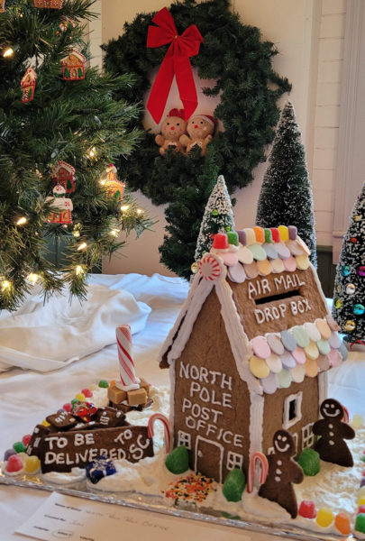 Gingerbread house rending of the North Pole post office. (Photo courtesy Opera House at Boothbay Harbor)