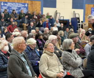 Residents fill the Bristol Consolidated School gymnasium for a public hearing on the towns draft comprehensive plan on Thursday, Dec. 7. The public hearing is a requirement from the state in order for the plan to receive its approval. (Johnathan Riley photo)