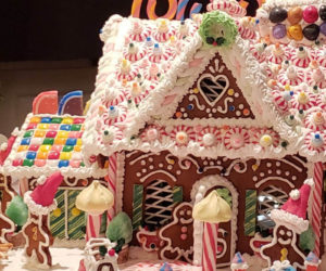 A fully decorated gingerbread house is always a good way to win, but bribing the judges at the annual Gingerbread Spectacular is also fair game, if not encouraged. All bribes become the property of the Opera House. (Photo courtesy Opera House at Boothbay Harbor)