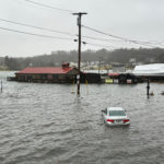 High Tide Floods Damariscotta Parking Lot