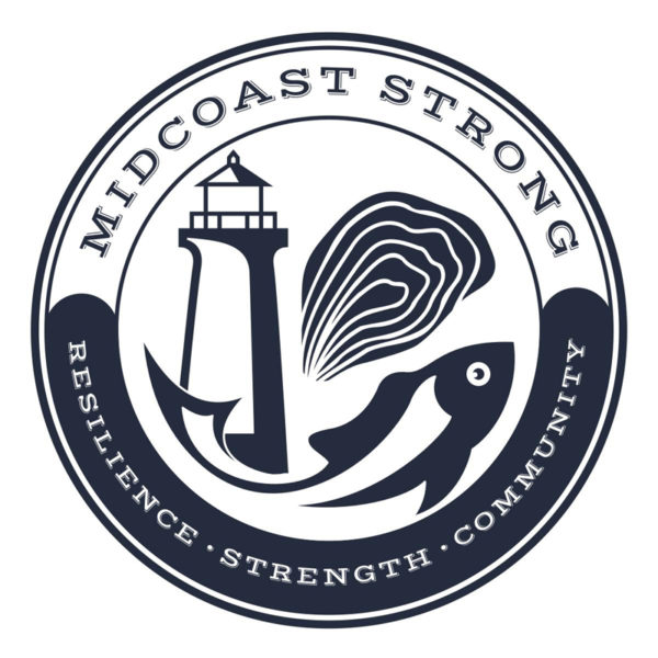 "Midcoast Strong" decal raises relief efforts through the Damariscotta Region Chamber of Commerce and Information Bureau. (Courtesy photo)