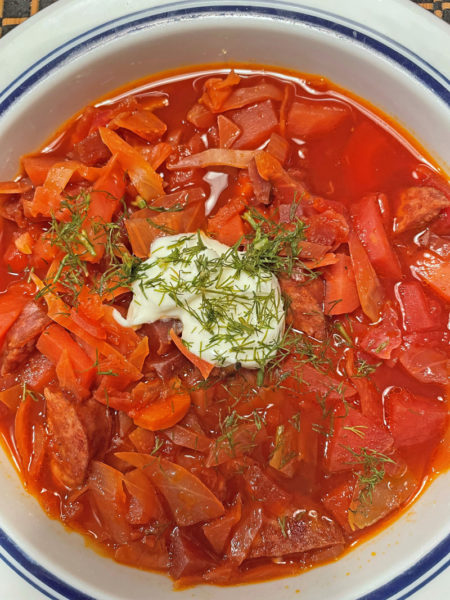 Beet borscht (Photo courtesy I. Winicov Harrington)