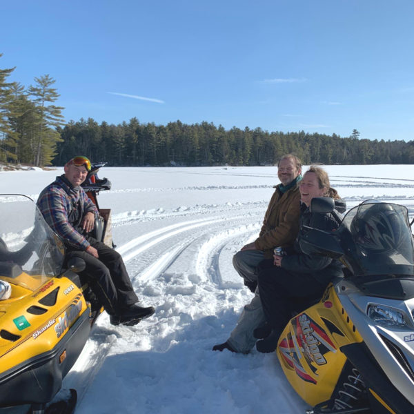 Members of the Jefferson SnoPackers make the most of a sunny, snowy winter day. It is infrequent that conditions align for the group to go snowmobiling, but when they can, the club makes use of the trails they work hard to maintain, said club President Henry Brennan. (Courtesy photo)