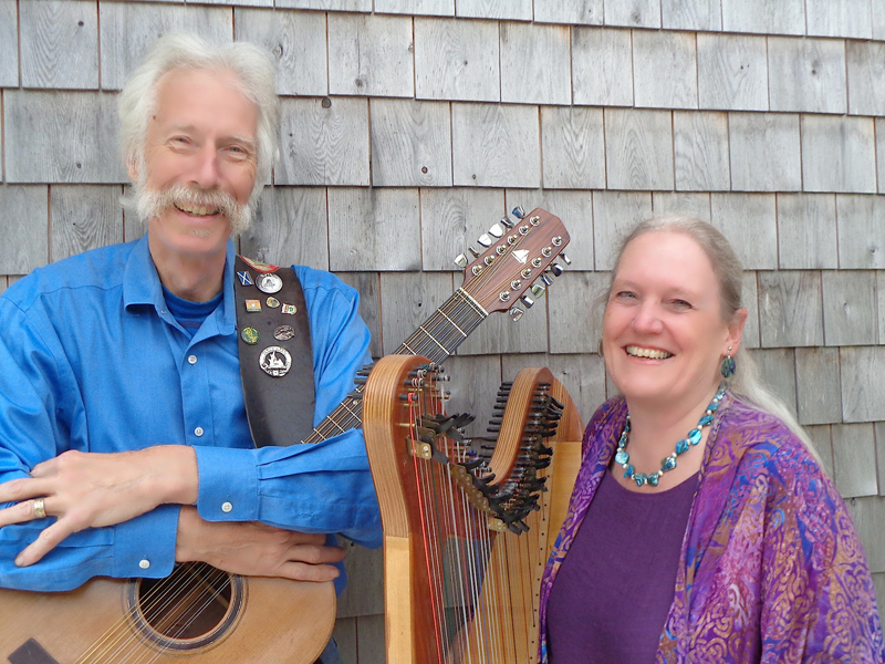 Celtic folk duo Castlebay, Fred Gosbee and Julie Lane, will celebrate St. Patrick's Day with a free performance of traditional Irish music at Broad Bay Congregational Church, at 941 Main St. in Waldoboro, on Sunday, March 17.  (Courtesy photo)