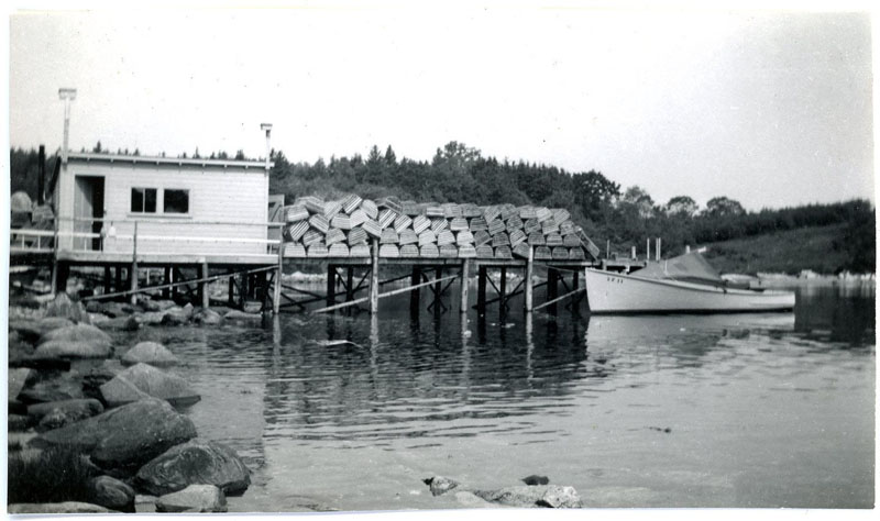 Local history is preserved in the Old Bristol Historical Society archives. The January 2024 storms destroyed Don Osier's New Harbor dock, but here it is circa 1955 when it was used by OsierÂ’s grandfather, Elmer. Note the wooden lobster traps. (Photo courtesy Old Bristol Historical Society, Donald Osier Collection)