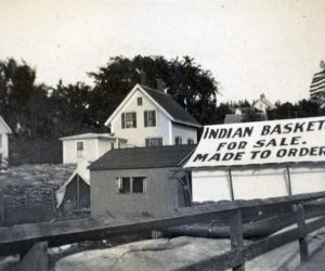 As discussed in the Aug. 6 lecture by Professor Hall, the Wabanaki continued their presence in the region into the historic era, as seen here in this photo taken in Bristol Mills around 1915. (Photo courtesy Old Bristol Historical Society collection)