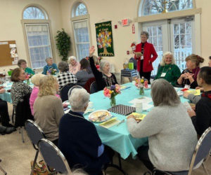 Members of the Garden Club of Wiscasset enjoyed a pot luck luncheon at the group's March meeting. (Photo courtesy Terry Heller)