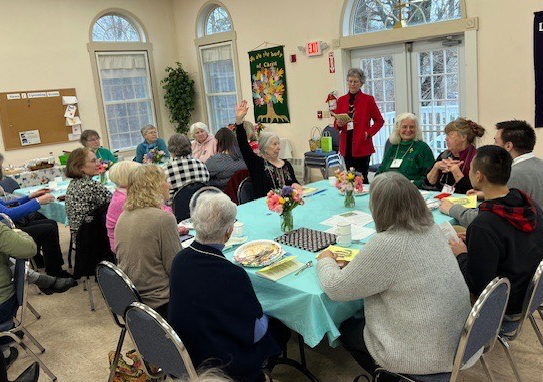 Members of the Garden Club of Wiscasset enjoyed a pot luck luncheon at the group's March meeting. (Photo courtesy Terry Heller)