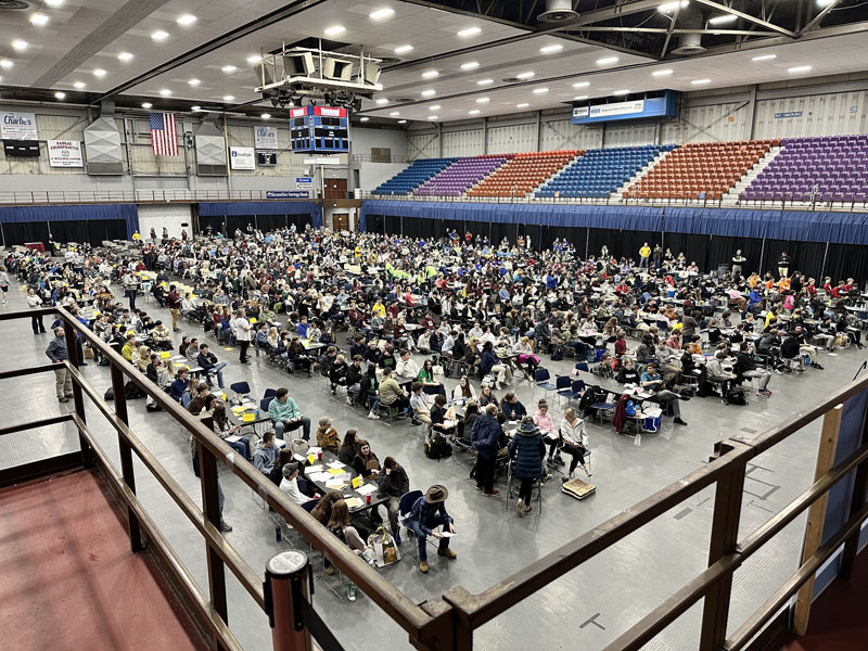 The Maine State Math Meet at the Augusta Civic Center on Tuesday, April 2. (Photo courtesy Maine School of Science and Mathematics)