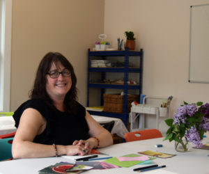 Andrea Parker, owner of The Creative Playground in Newcastle, sits in the classroom space at her Mills Road business. "I believe that creativity is the major foundation of life," Parker said on Thursday, May 23. (Molly Rains photo)