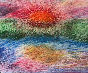 "Colors of Transcendent Love" by Sharon Bailey, created during a previous "How Music Helps" workshop. (Photo courtesy Peter Bruun)