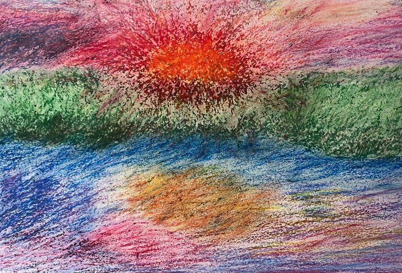 "Colors of Transcendent Love" by Sharon Bailey, created during a previous "How Music Helps" workshop. (Photo courtesy Peter Bruun)