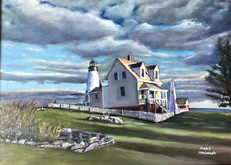 Pemaquid Point, oil on linen by Mark Malinowski (Photo courtesy Saltwater Artists Gallery)