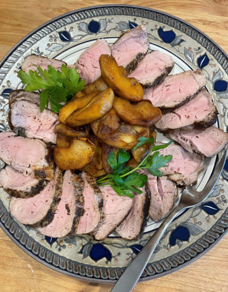 Roasted pork tenderloin with apples (Photo courtesy I. Winicov Harrington)