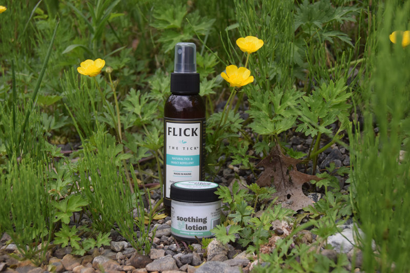 Flick the Tick, a natural tick and insect repellent, and Soothing Lotion, a treatment for itchy or irritated skin, are both made by Newcastle couple Stephanie and Jesse Cheney. (Molly Rains photo)