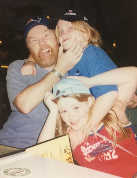 John Riley (left), makes faces with his children, Johnathan (right) and Katie Riley many years ago. (Johnathan Riley photo)