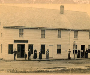 The office of the Pemaquid Messenger, circa 1890. The Messenger reported on Bristol & Vicinity in the late 1800s. (Photo courtesy Old Bristol Historical Society Collection)