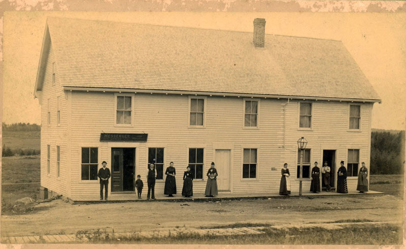 The office of the Pemaquid Messenger, circa 1890. The Messenger reported on Bristol & Vicinity in the late 1800s. (Photo courtesy Old Bristol Historical Society Collection)