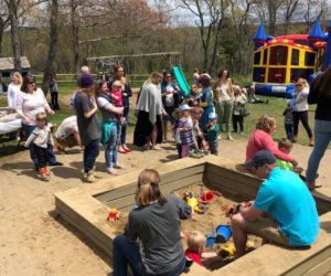 Families and friends join in the celebration at an earlier Sheepscot Valley Childrens House annual spring festival. (Courtesy photo)