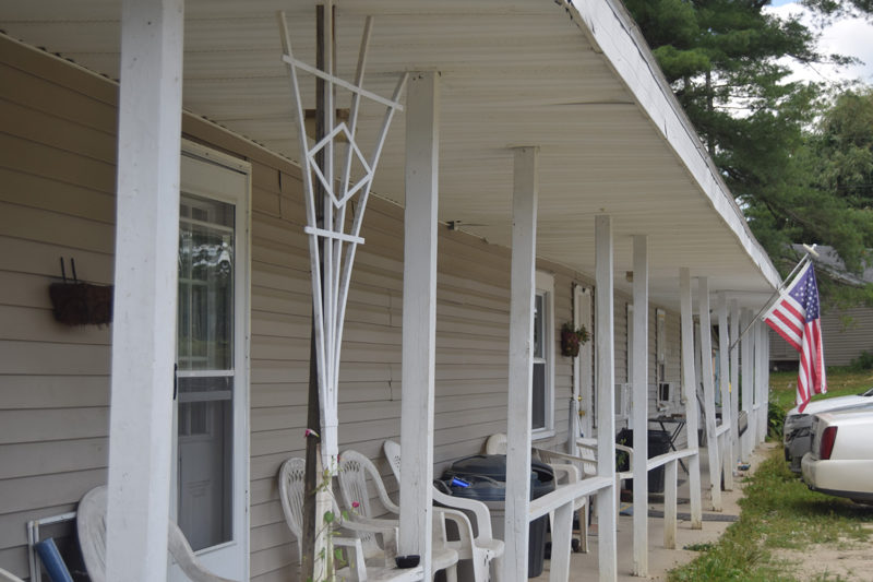 One of the Pioneer Motel's four buildings stands on Route 1 in Edgecomb on Tuesday, July 16. The motel's owner, Jim Sauvie, lives on the property in an apartment made up of four former hotel rooms. (Nolan Wilkinson photo)