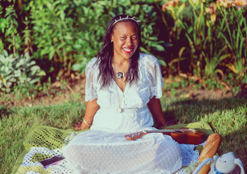 Mira Raven poses for a photo while visiting the historic Weber House & Gardens in Illinois to film a music video for her single, "Flowers & Trees." (Courtesy photo)