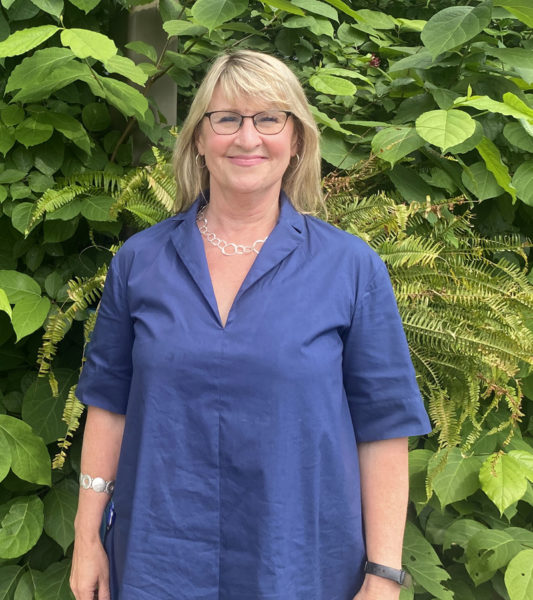 Dr. Deborah Bronk, president of Bigelow Laboratory for Ocean Sciences, stands in front of the lab in East Boothbay. Bigelow focuses on researching the base of the ocean food web, using the Gulf of Maine as a "natural laboratory." (Frida Hennig photo)