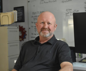 Todd Sanders, the new superintendent for AOS 93, sits for a photo in his Damariscotta office. The district serves seven towns  Bremen, Bristol, Damariscotta, Jefferson, Newcastle, Nobleboro, and South Bristol  and consists of five schools  Bristol Consolidated School, Great Salt Bay Community School, Jefferson Village School, Nobleboro Central School, and South Bristol School. Sanders will oversee the schools in Bristol, Jefferson, Nobleboro, and South Bristol, while Lynsey Johnston, his predecessor, oversees the Great Salt Bay RSU. (Molly Rains photo)