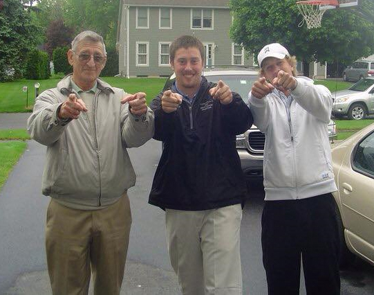 Lanny Oliver with grandsons Kyle Feltis and Andrew Sullivan. (courtesy photo)