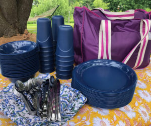 Free, reusable party packs are available to the Damariscotta-Newcastle community. The Community Reuse Project is always looking for volunteers to help market and coordinate reservations. (Courtesy photo)