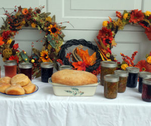 Jams, jellies, relishes, and other preserves will cover one large table while baked treats such as Cordelia's delicious decadent layer cake, Debbie's breads, assorted fruit breads, cookies, and snacks will cover others at the Bremen Country Fair on Saturday, Oct. 5. (Courtesy photo)