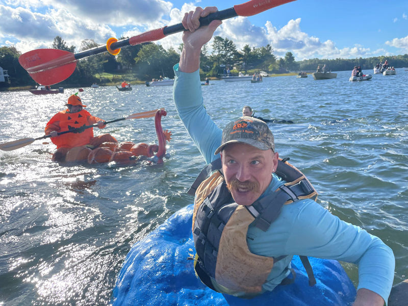 Paddler Victorious, by Johnathan Riley, received first place honors for news photography in the Maine Press Associations Better Newspaper Contest.