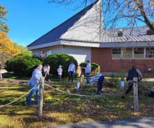 Many hands make light work during a cleanup day. (Photo courtesy South Bristol School)