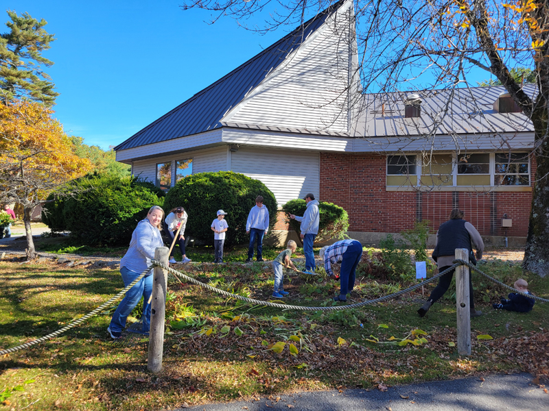 Many hands make light work during a cleanup day. (Photo courtesy South Bristol School)