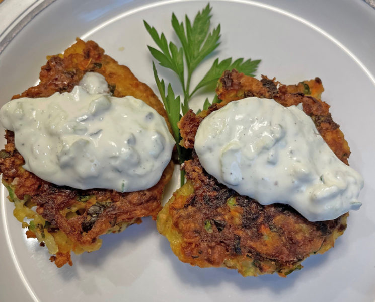 German zucchini fritters (Photo courtesy I. Winicov Harrington)