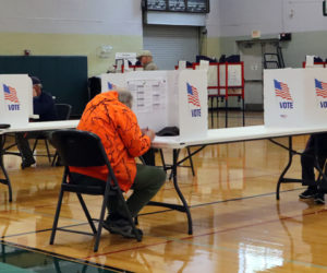 Wiscasset residents cast their votes in the election and the town's special meeting by referendum on Tuesday, Nov. 5 at the Wiscasset Community Center. (Piper Pavelich photo)