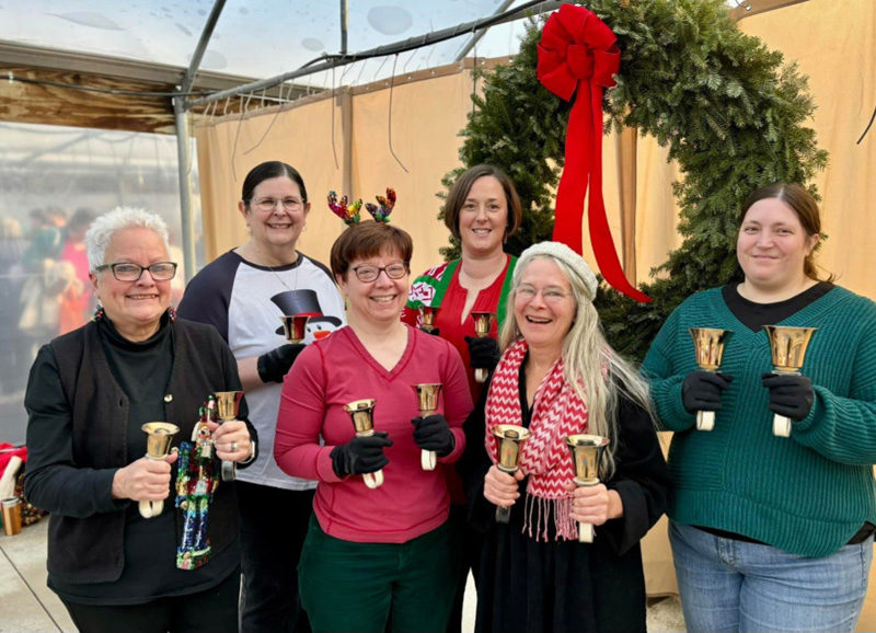 The Penobscot Bay Ringers, a Midcoast-based community handbell choir. The group will perform during the Waldoborough Historical Society's Christmas open house on Sunday, Dec. 8. (Courtesy photo)