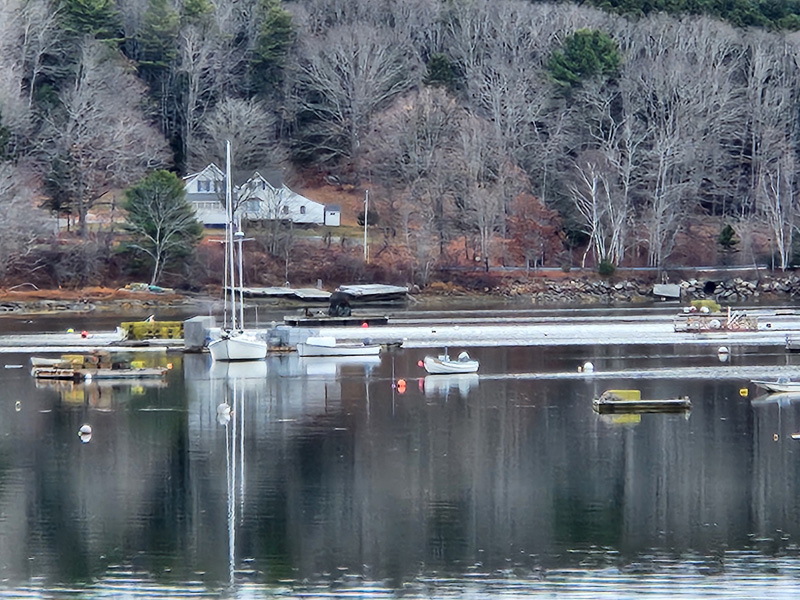 The calm waters of Round Pond harbor. (Photo courtesy Lori Crook)